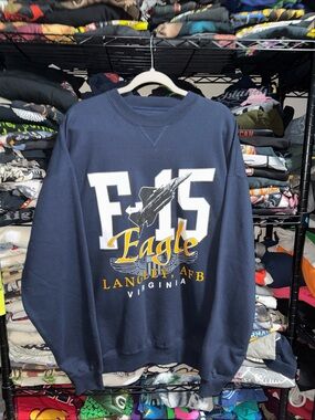 Vintage 90s NWOT F-15 Eagle Jet Crewneck Size Xl